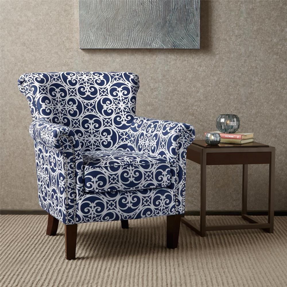 Tight Back Club Chair | Nailhead Trim, Solid Wood Legs, 300 lb Capacity