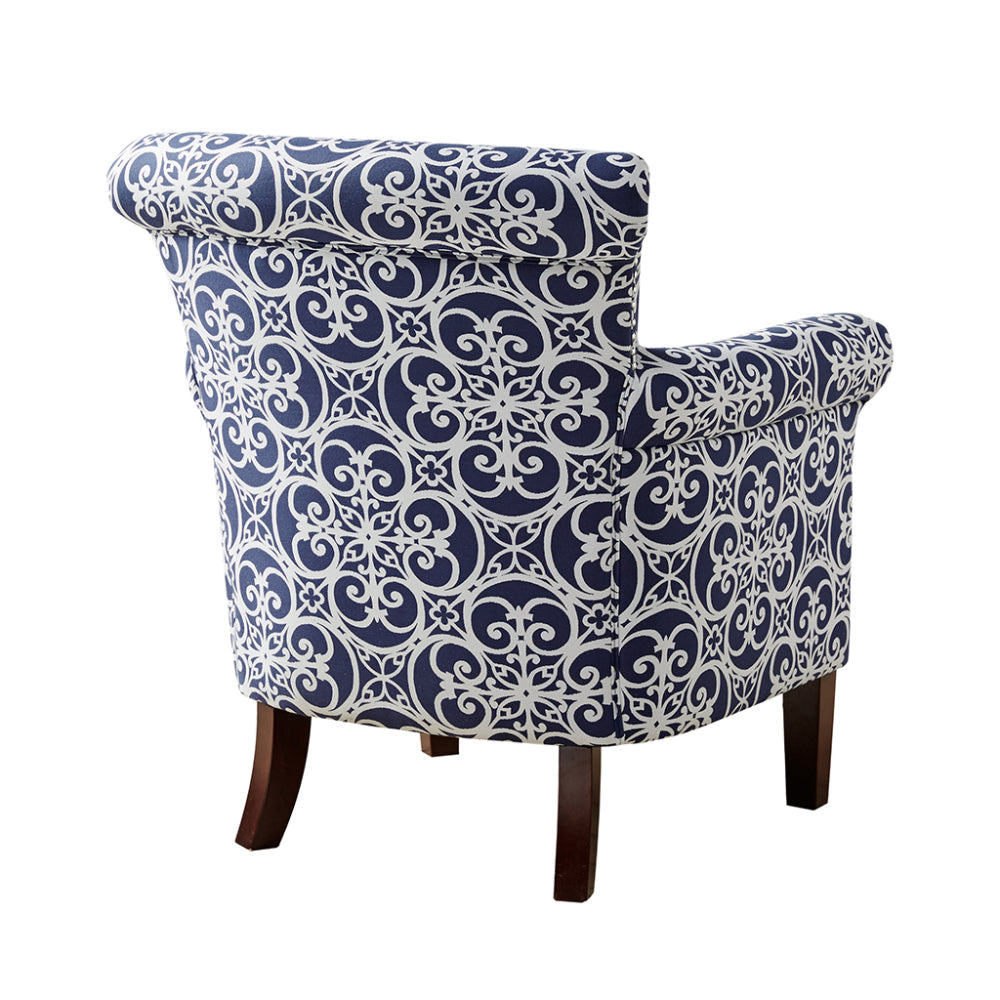 Tight Back Club Chair | Nailhead Trim, Solid Wood Legs, 300 lb Capacity