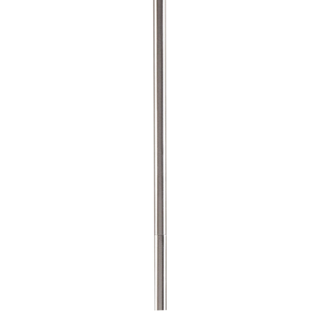 Silver Metal Pendant Light with White Linen Drum Shade | Urban Modern Hanging Fixture