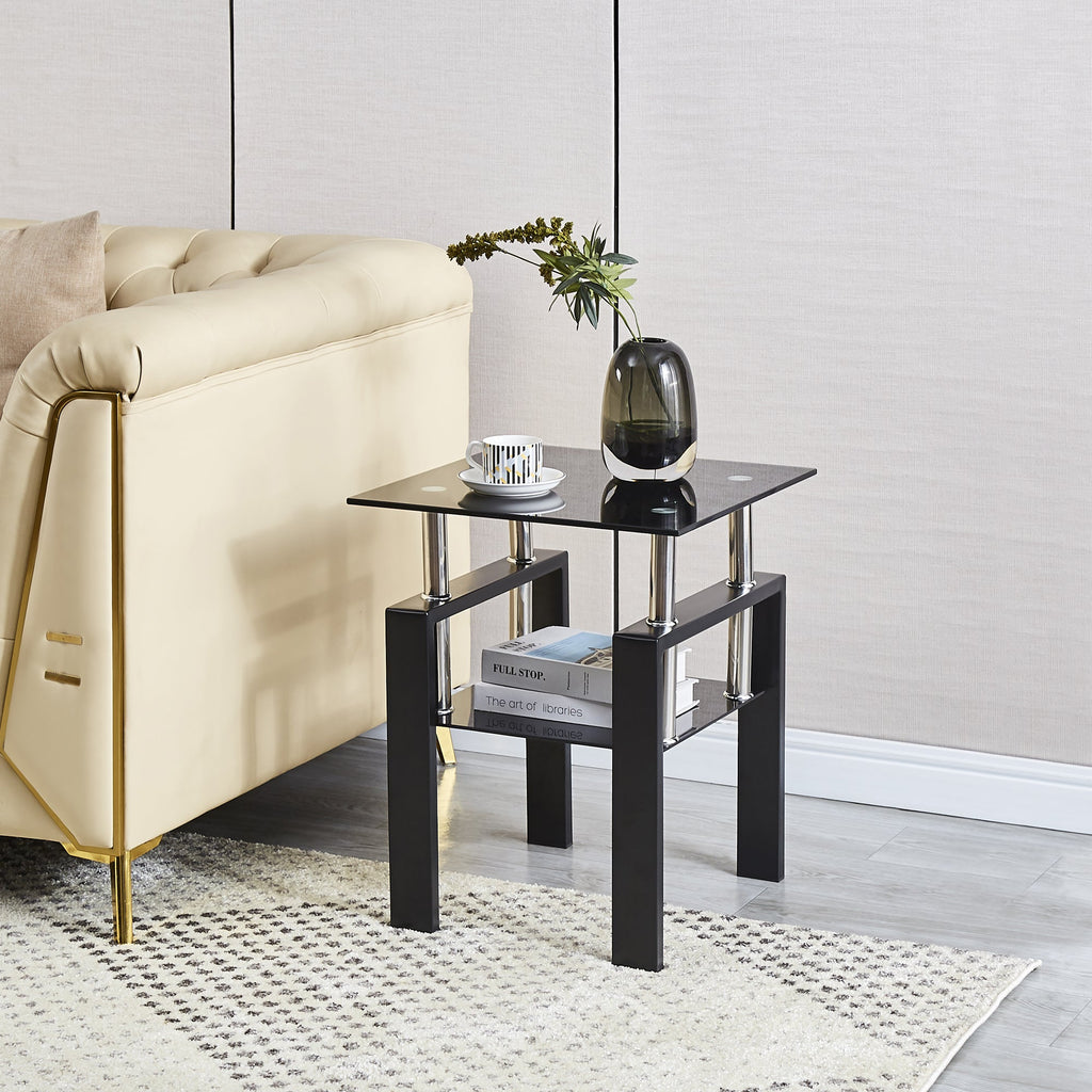 Tempered Black Glass Sofa Table