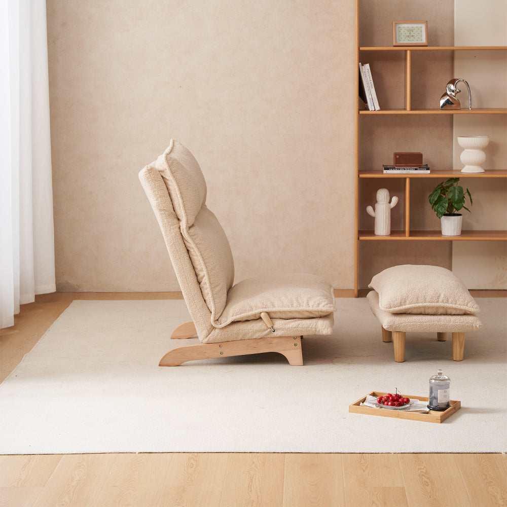Foldable Recliner Sofa Chair | Ergonomic Lazy Lounge Chair with Adjustable Back & Headrest