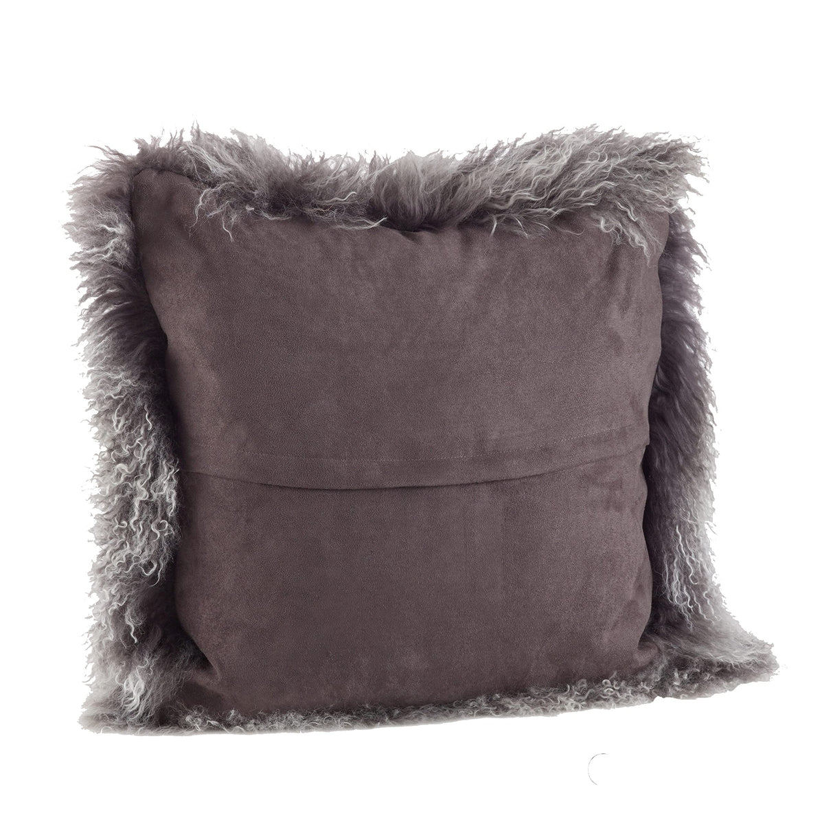 Fennco Styles Genuine Mongolian Lamb Fur Decorative Filled Throw Pillow - Soft Plush Wool Accent Pillow for Home, Couch, Living Room, Office and Holiday Décor