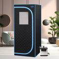Full-Size Plus Steam Sauna Tent for Home | Stainless Steel Frame, 2.6L Steam Generator, FCC Certified — Black