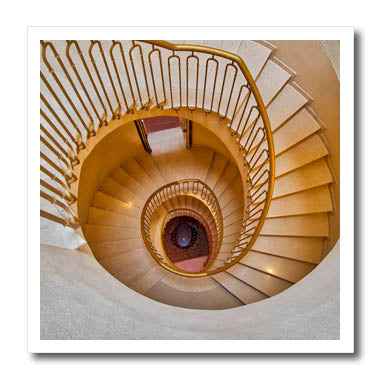 3dRose Italy, Tuscany. Spiral Staircase in a Villa in The... - Iron on Heat Transfers (ht-366509)
