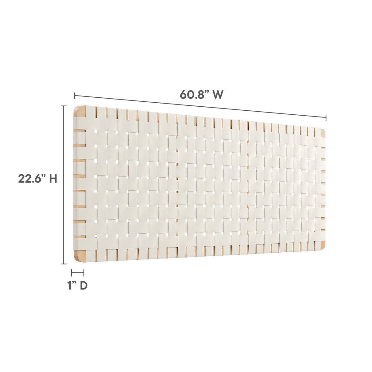 Sparta Vegan Leather Weave Queen Headboard by Modway