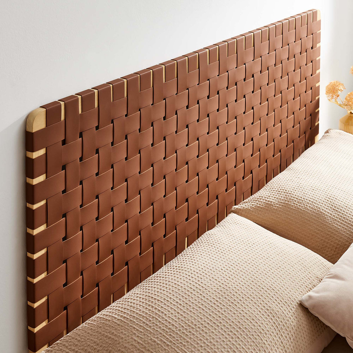 Sparta Vegan Leather Weave Queen Headboard by Modway