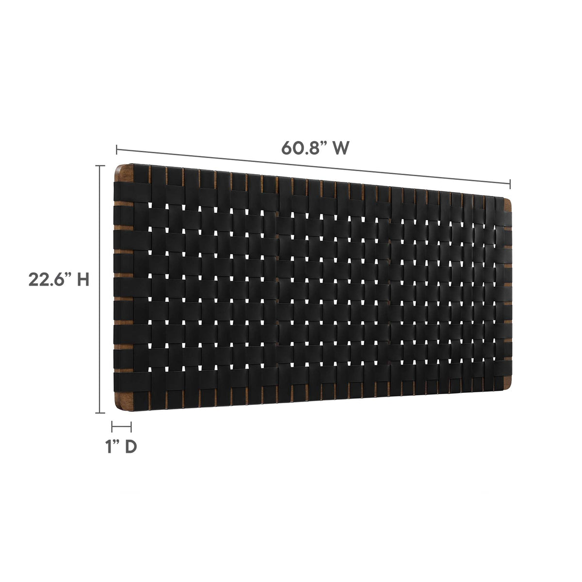 Sparta Vegan Leather Weave Queen Headboard by Modway