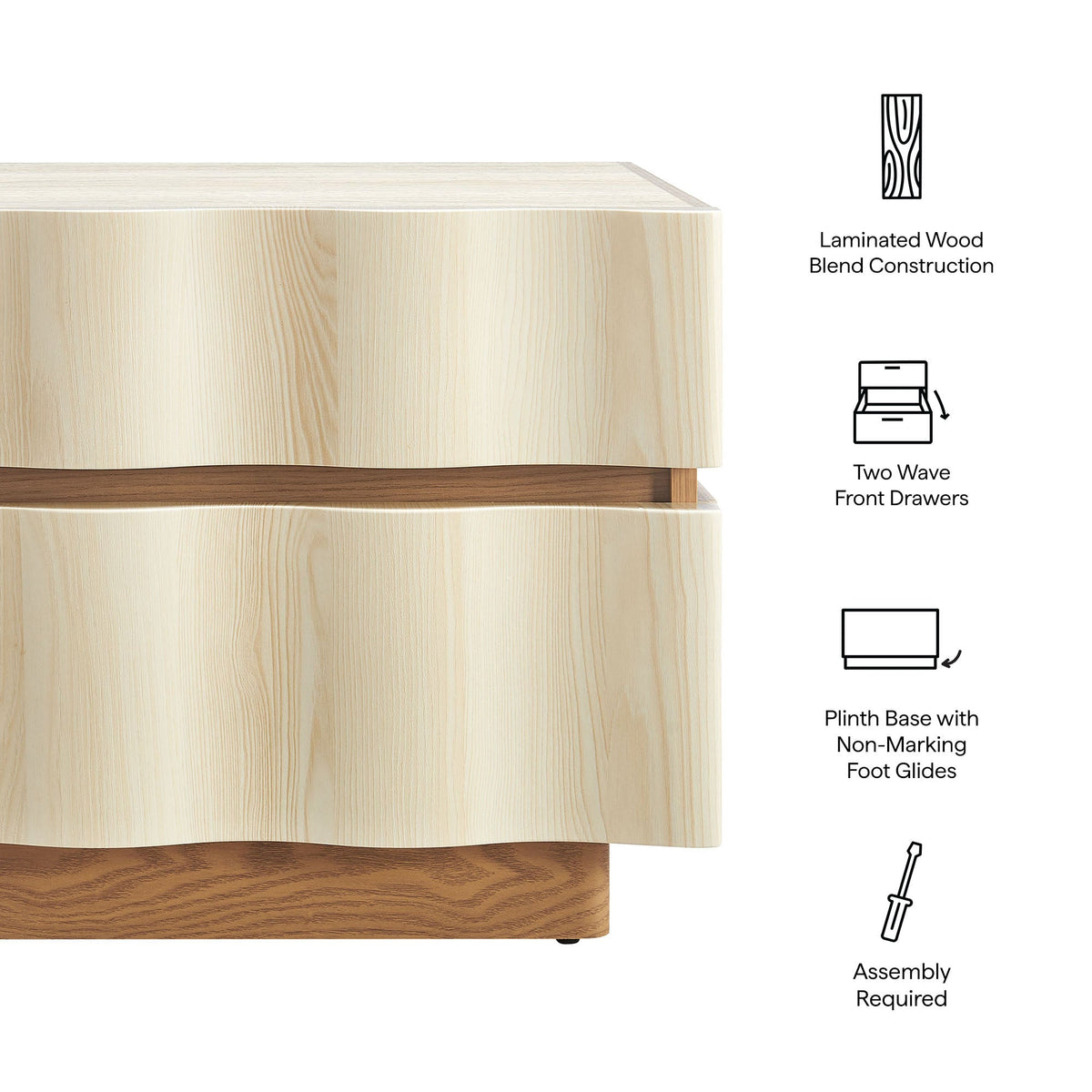 Isola 2 Drawer Nightstand by Modway