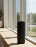 Textured Matte Black Ceramic Vase